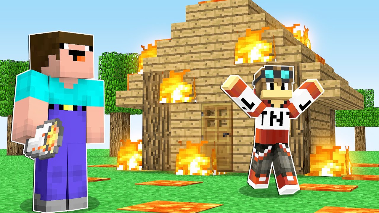 НУБ И 7 ПРАНКОВ НАД ГРИФЕРОМ В МАЙНКРАФТ ! НУБИК В ГОРОДЕ И ТРОЛЛИНГ ЛОВУШКА В MINECRAFT Дак Плей