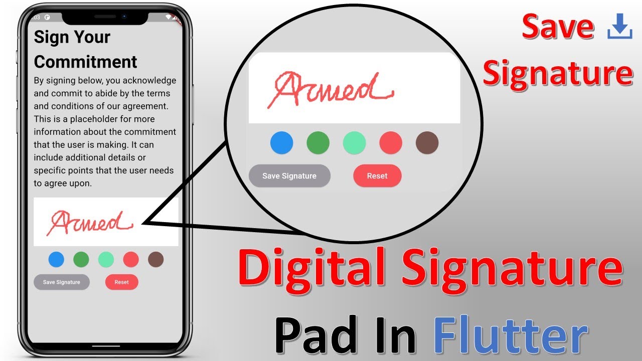 Flutter Signature Pad | Flutter Save Digital Signature | Syncfusion Flutter Signature Pad
