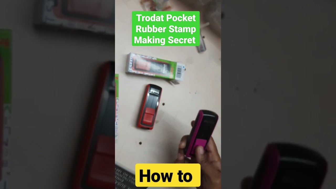 Trodat Pocket Stamp Making Secret | #stamps #viral #shorts