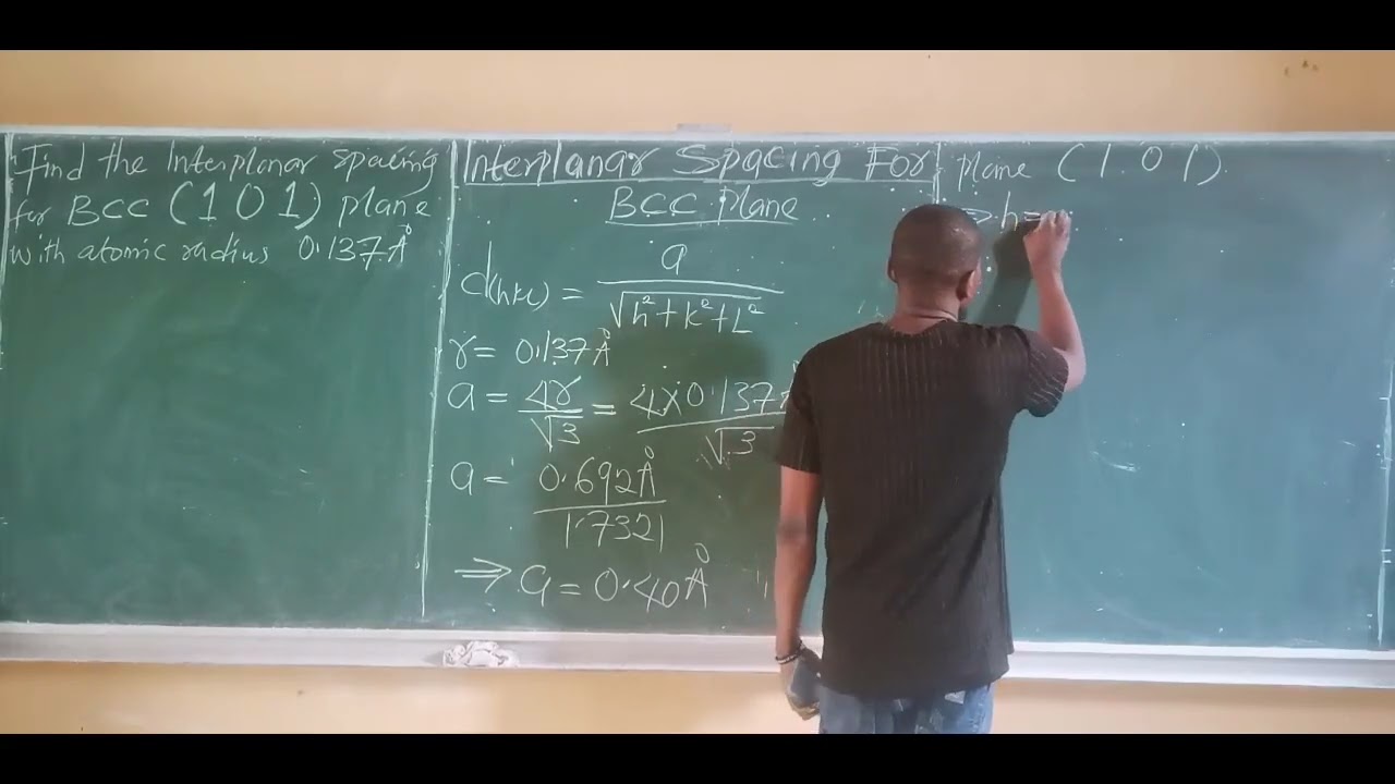 Interplanar Spacing For BCC || BCC plane 101 #epellemichaelrowland