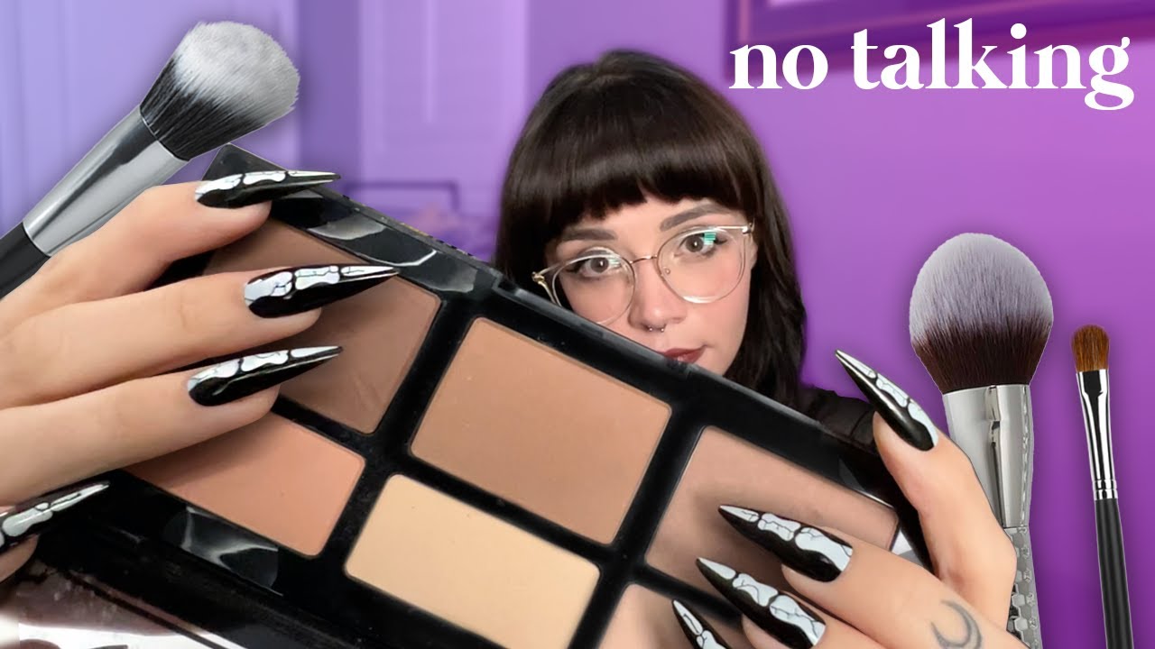 ASMR 🌙 Sweet Friend Does Your Makeup (personal attention, clicking, tapping, rummaging, scratching)