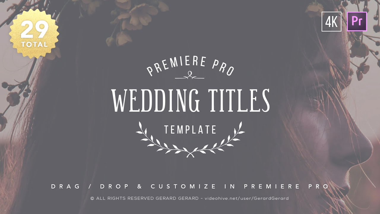Wedding Title Pack (MOGRT) ▶▷ Premiere Pro Trends ◁◀