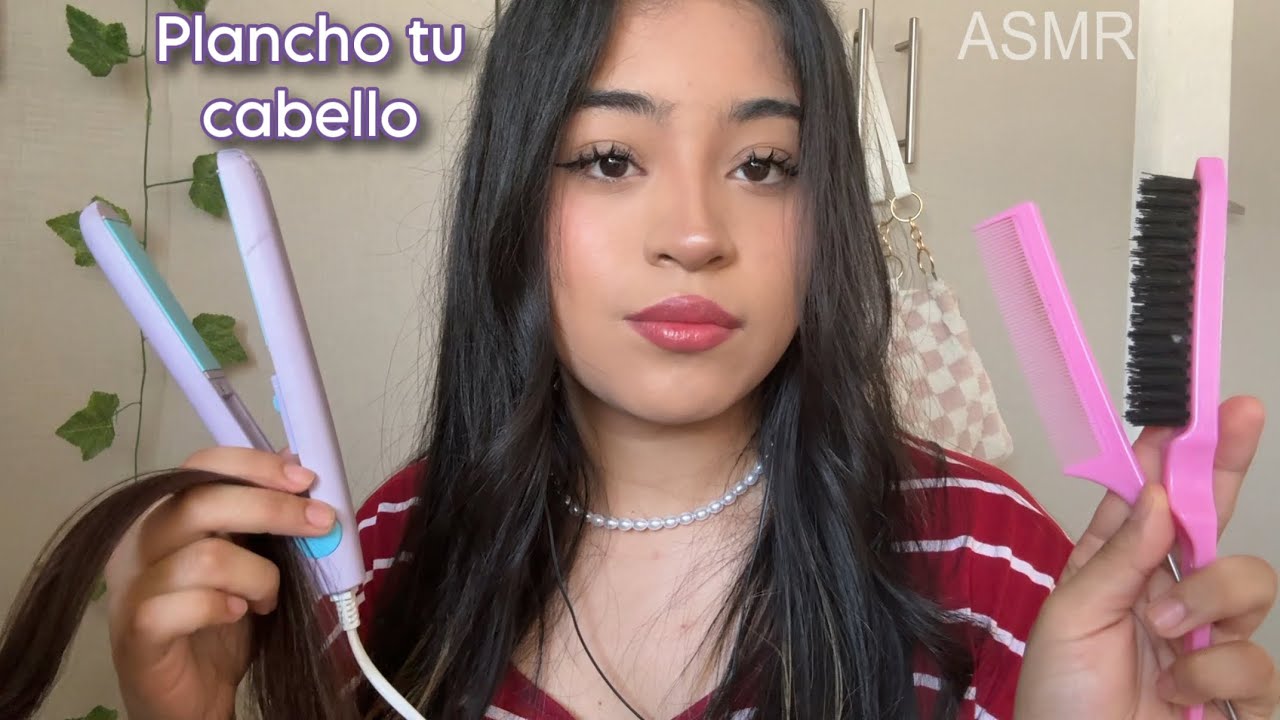 ASMR tu amiga te plancha el cabello para un evento 👭🏻🎀