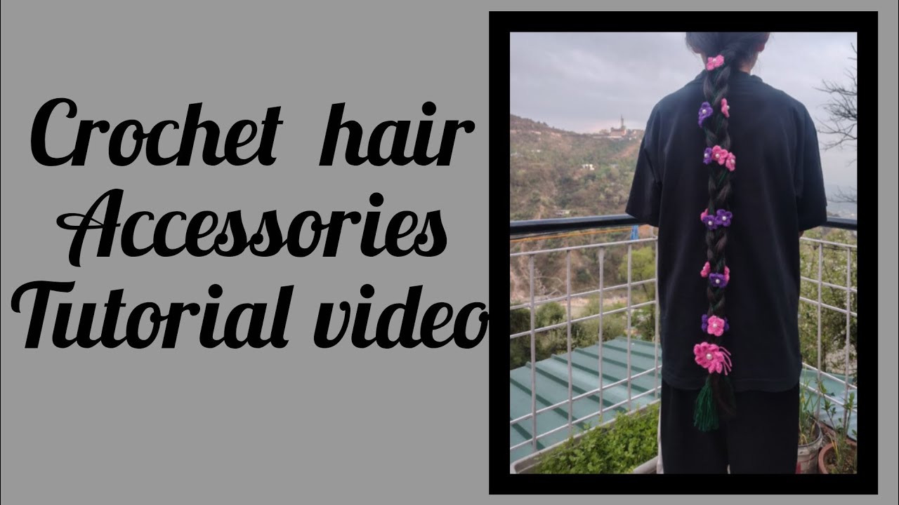Crochet hair accessories #textcrochet gallery #crochetgallery 