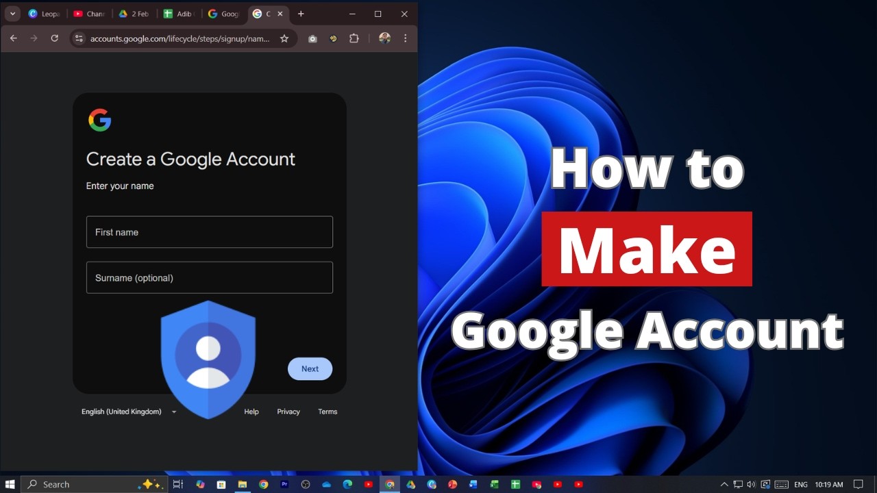 How to Make a Google Account in Windows
