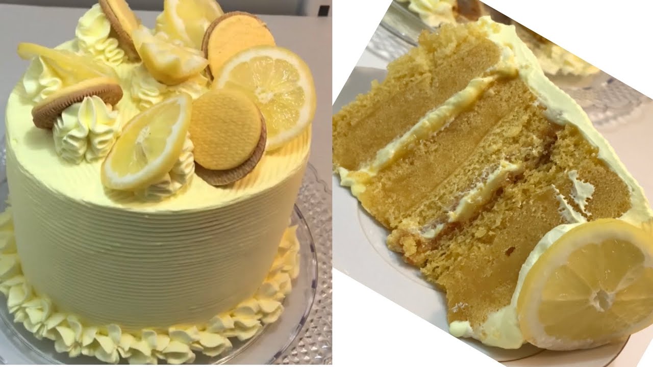 PASTEL DE LIMON Gourmet DOBLE RELLENO CREMA sabor LIMON húmedo y suave un Regalo Delicioso a mamá !