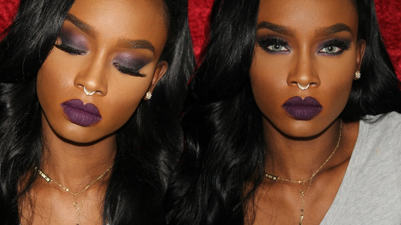 Sultry Dark Purple Smokey Eyes♡