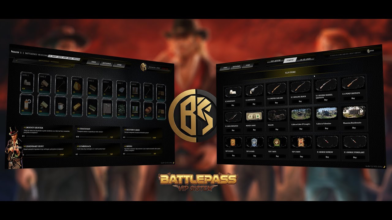 RedM BATTLEPASS AND VIP SISTEM | VORP | RSG