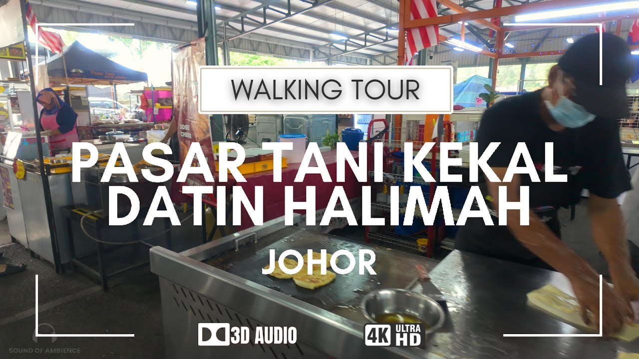 Pasar Tani Kekal Datin Halimah JB⁉️Suasana Pagi Paling Sibuk | Jalan Kaki Market Ambience 4K ASMR
