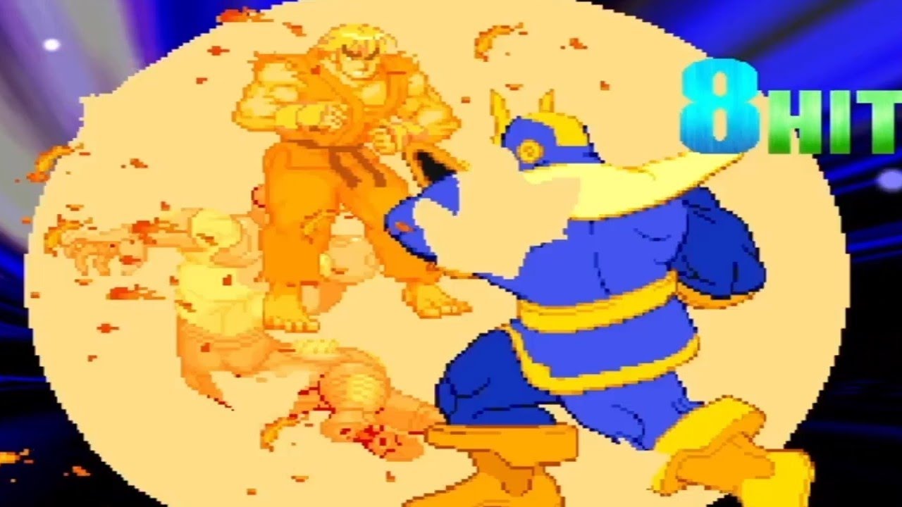 Thanos snaps his fingers and dissolves his opponents (1v3 comeback)