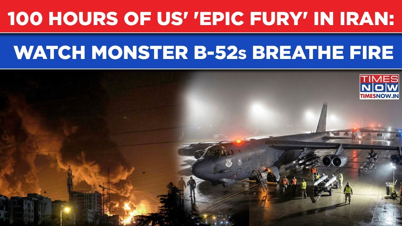 Iran War: 100 Hours of US' 'Epic Fury' - Watch B-52s Hit Ballistic Missile, Command & Control Posts