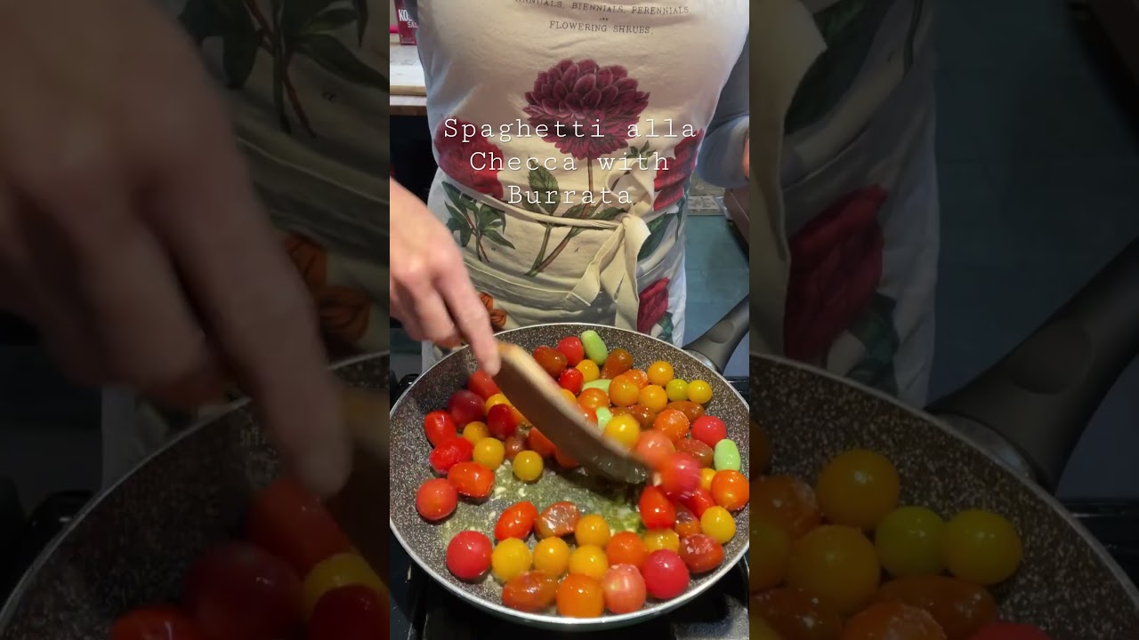 Spaghetti alla Checca with Burrata #shorts #asmr #shortsvideo