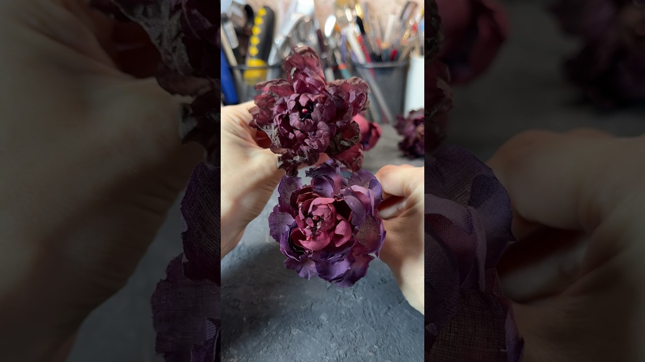 Цветы из ткани для куклы ручной работы. #doll #кукла #art #diy #handmade