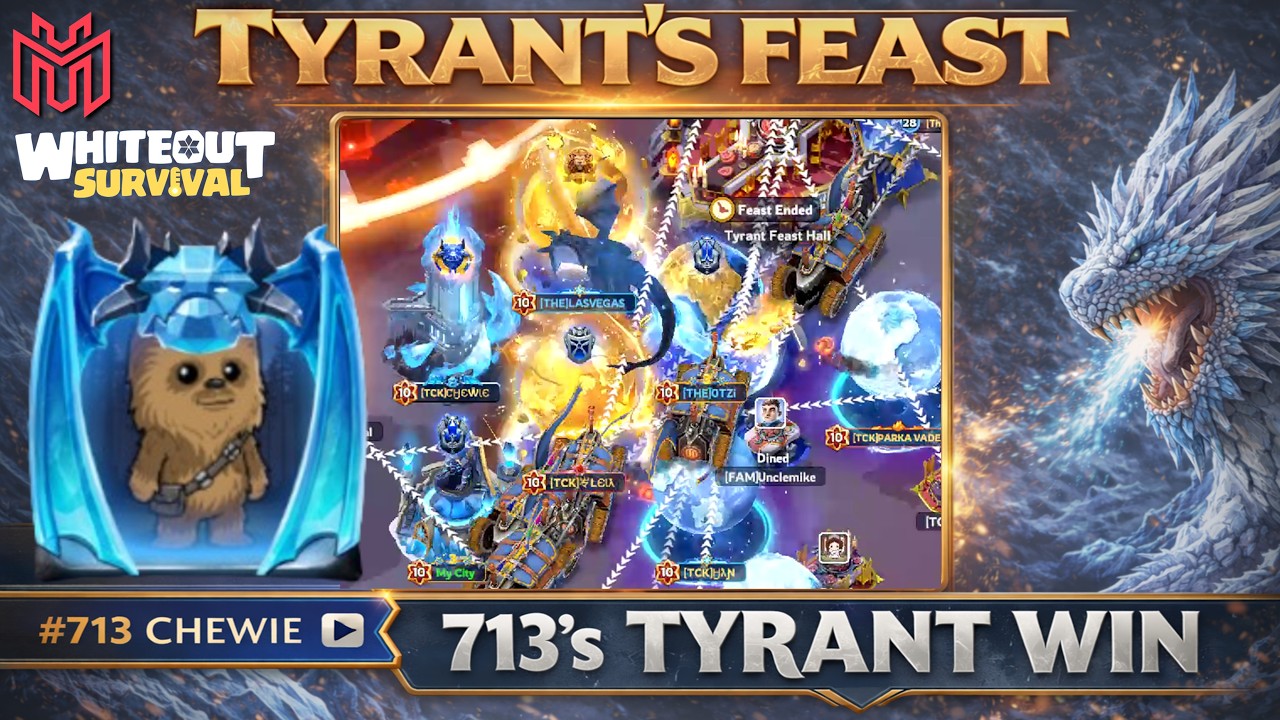 713's 6th Tyrant WIN/FEAST/Mukbang. ƇӇЄŴƖЄ. Whiteout Survival