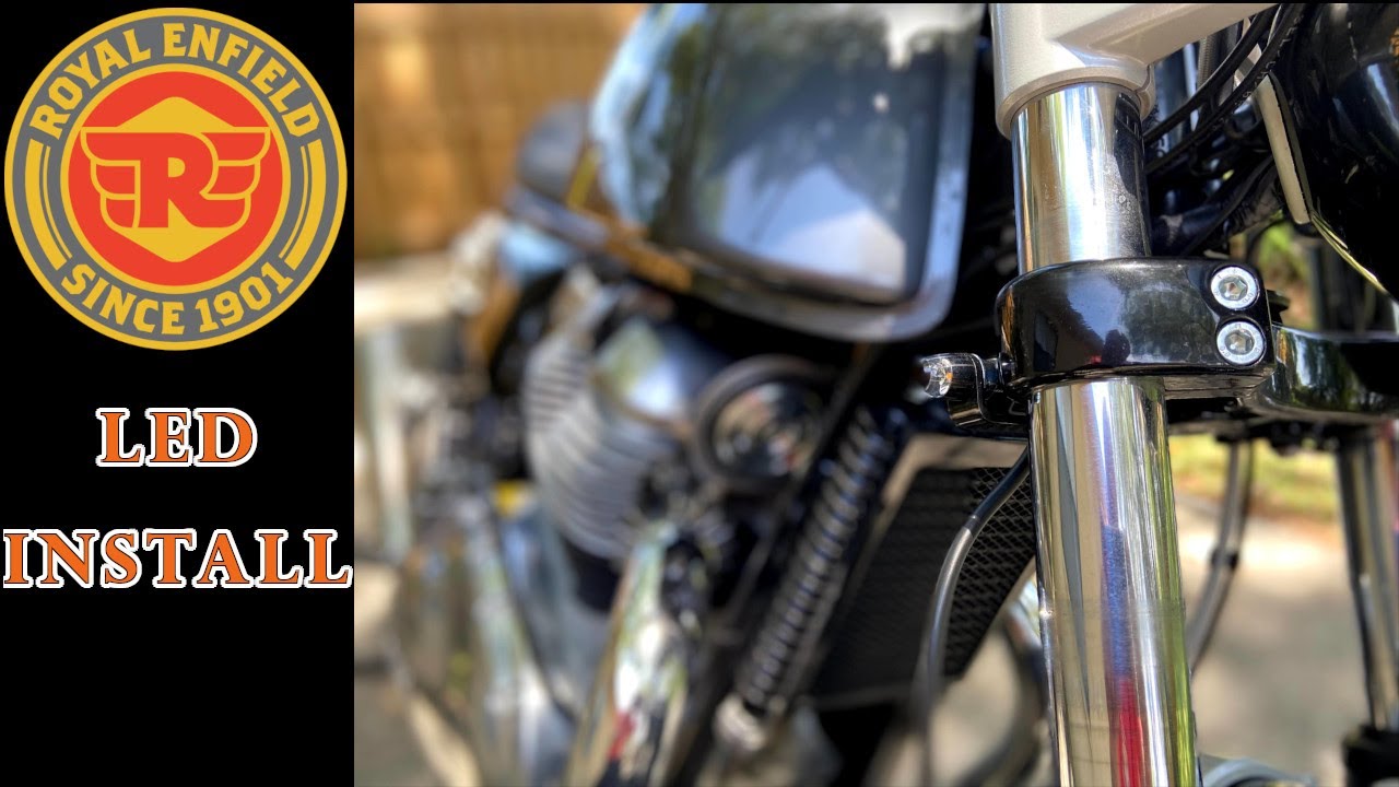 LED Front Turn Signal Install Royal Enfield Continental GT 650