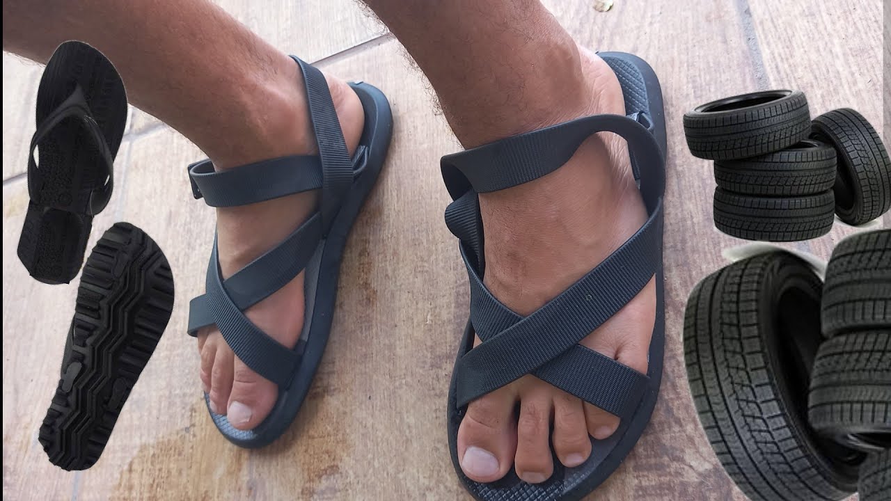 como  fazer  chinelo  ou sandália de pneu  muito  fácil