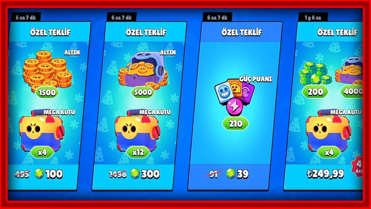 4 &Ouml;ZEL TEKLİF ile HESABIMI MAXLADIM !!! - Brawl Stars