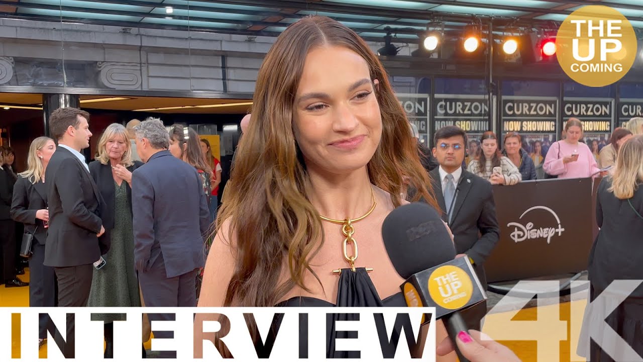 Lily James interview on Swiped at premiere: Portraying Whitney & online safety for women