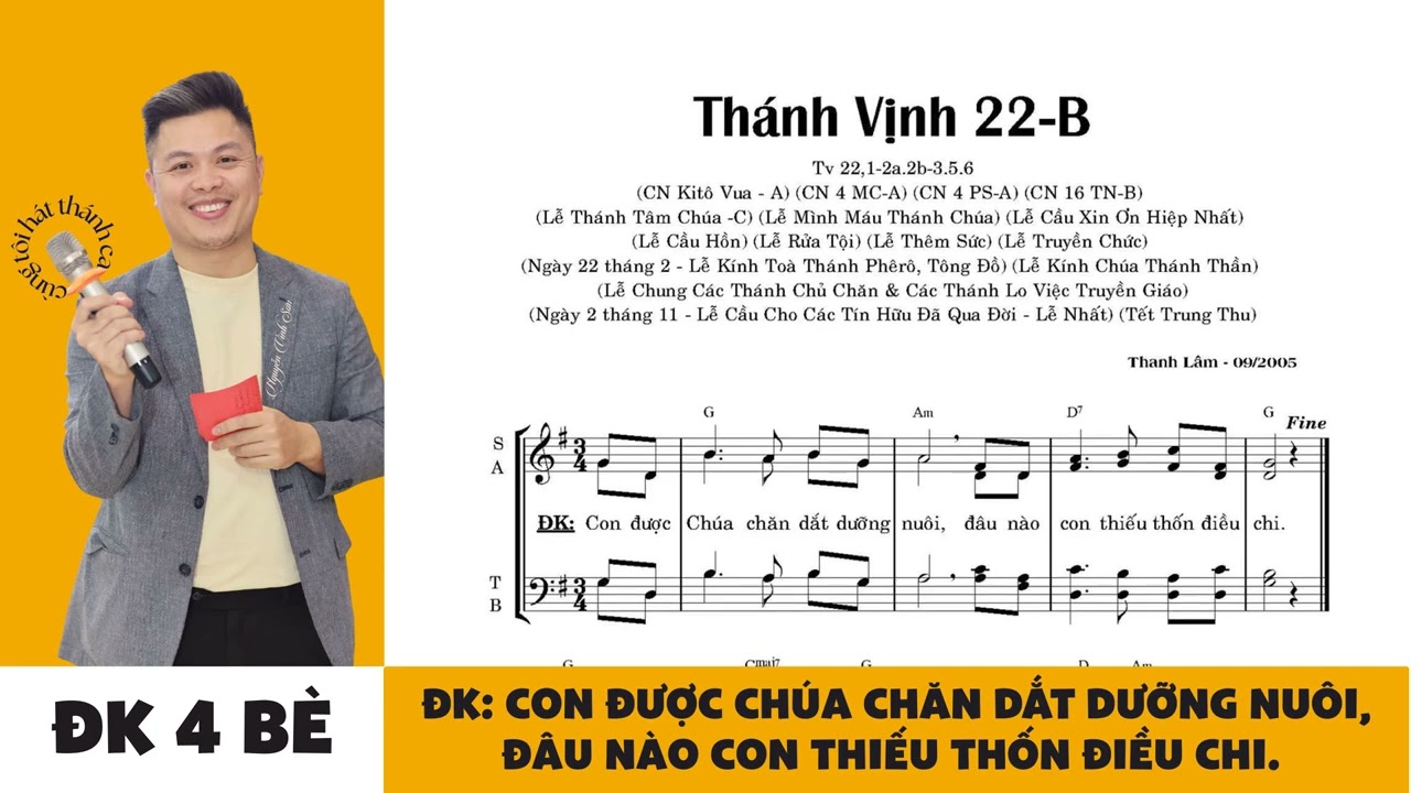 Đáp Ca - Thánh Vịnh 22 - Chúa Nhật 4 Mùa Chay Năm A - Thanh Lâm x Nguyễn Vinh Sơn