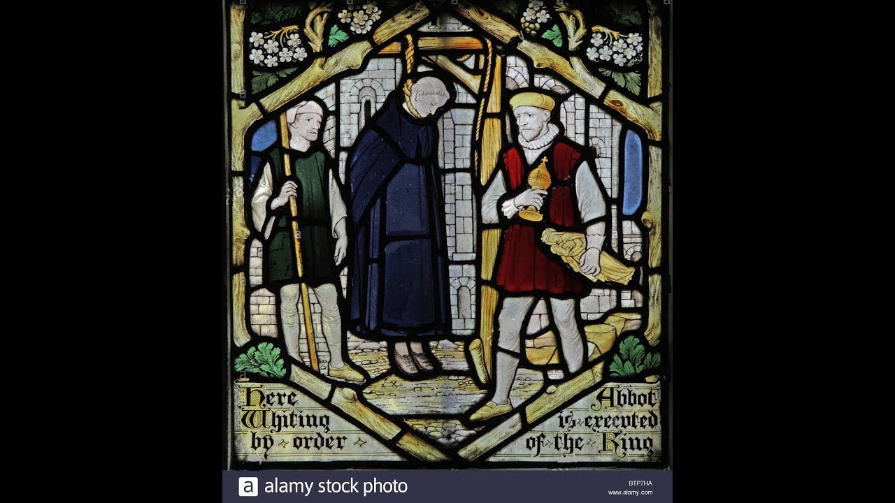 1st memorial service to last Glastonbury Abbot, Richard Whiting, murdered by king Henry VIII in 1539