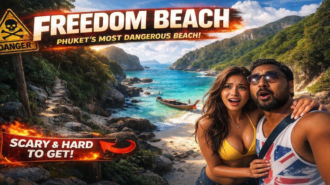 Freedom Beach Patong 😍 | Most Beautiful Beach with the Worst Road | Phuket Vlog