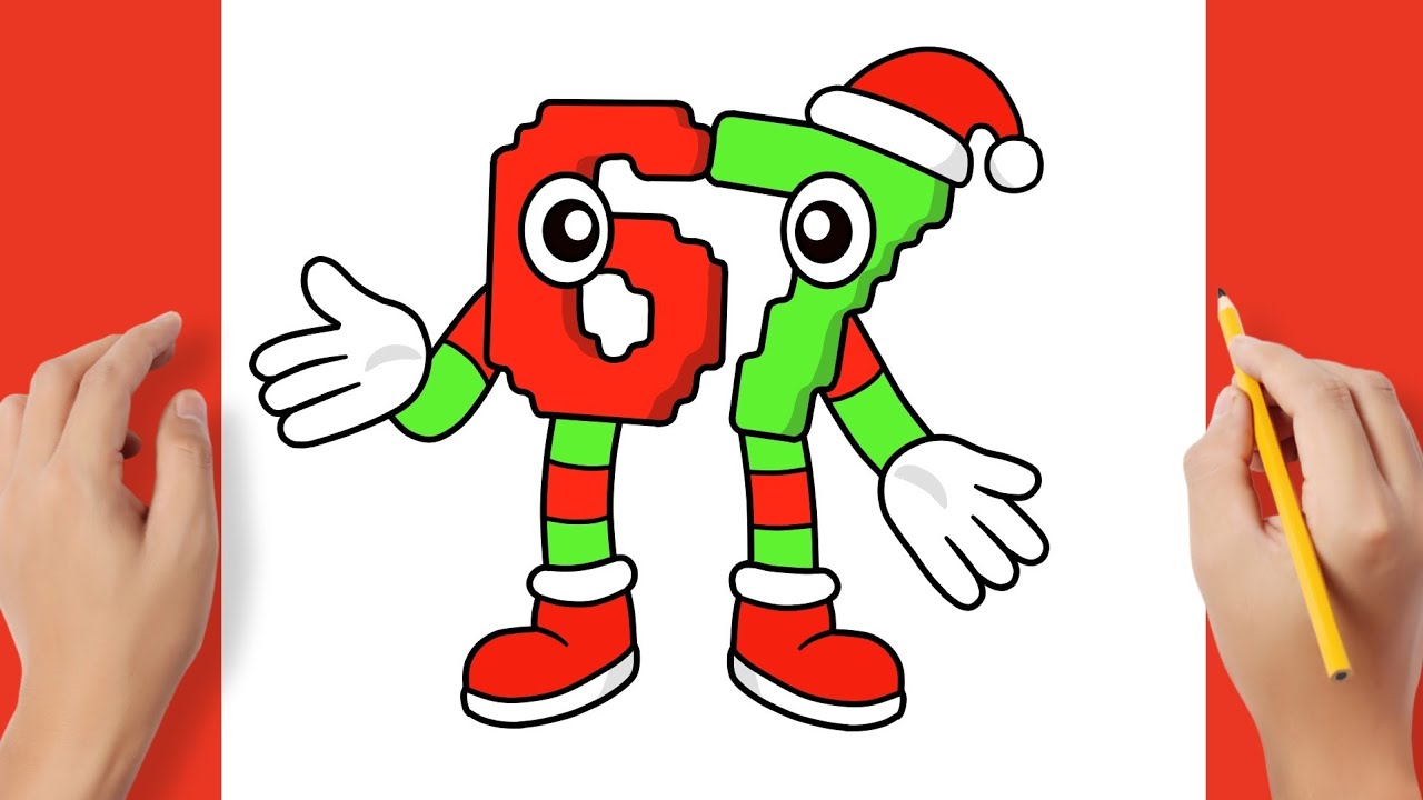 How to draw 67 Christmas Edition / drawing Festive Six Seven Roblox Steal a Brainrot