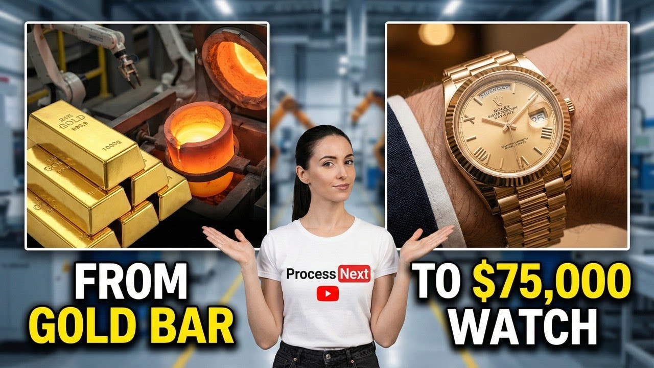 Inside the Rolex Gold Factory: From 24K Gold Bar to $75,000 Luxury Watch | Process Next