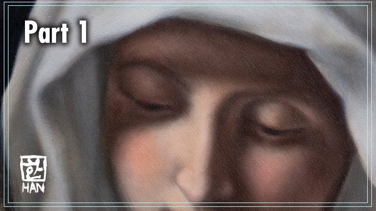 Painting Virgin Mary 성모마리아 그리기 (1/6)