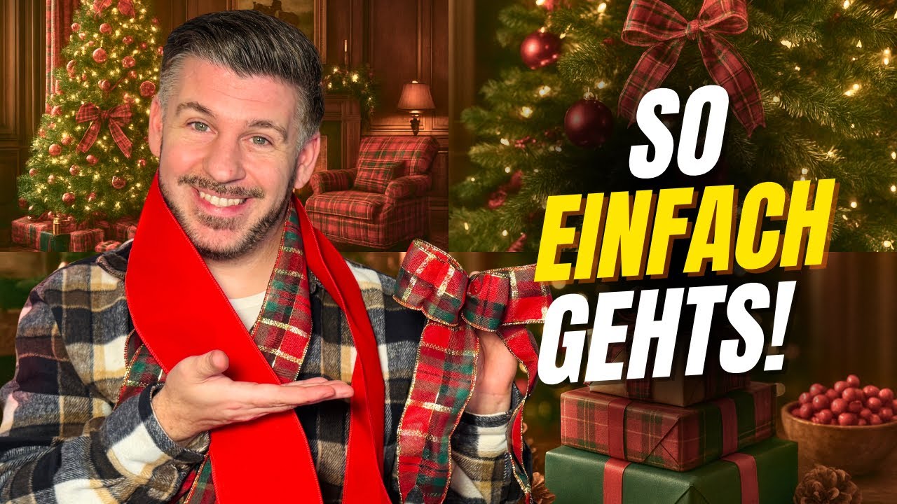 Schleifen f&uuml;r den Weihnachtsbaum selber machen & perfekt dekorieren | Anleitung