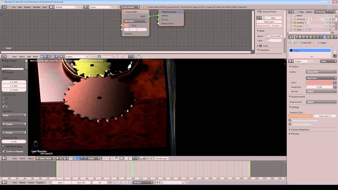 Blender 2.69 Tutorial - Music Box Dancer - Part 2