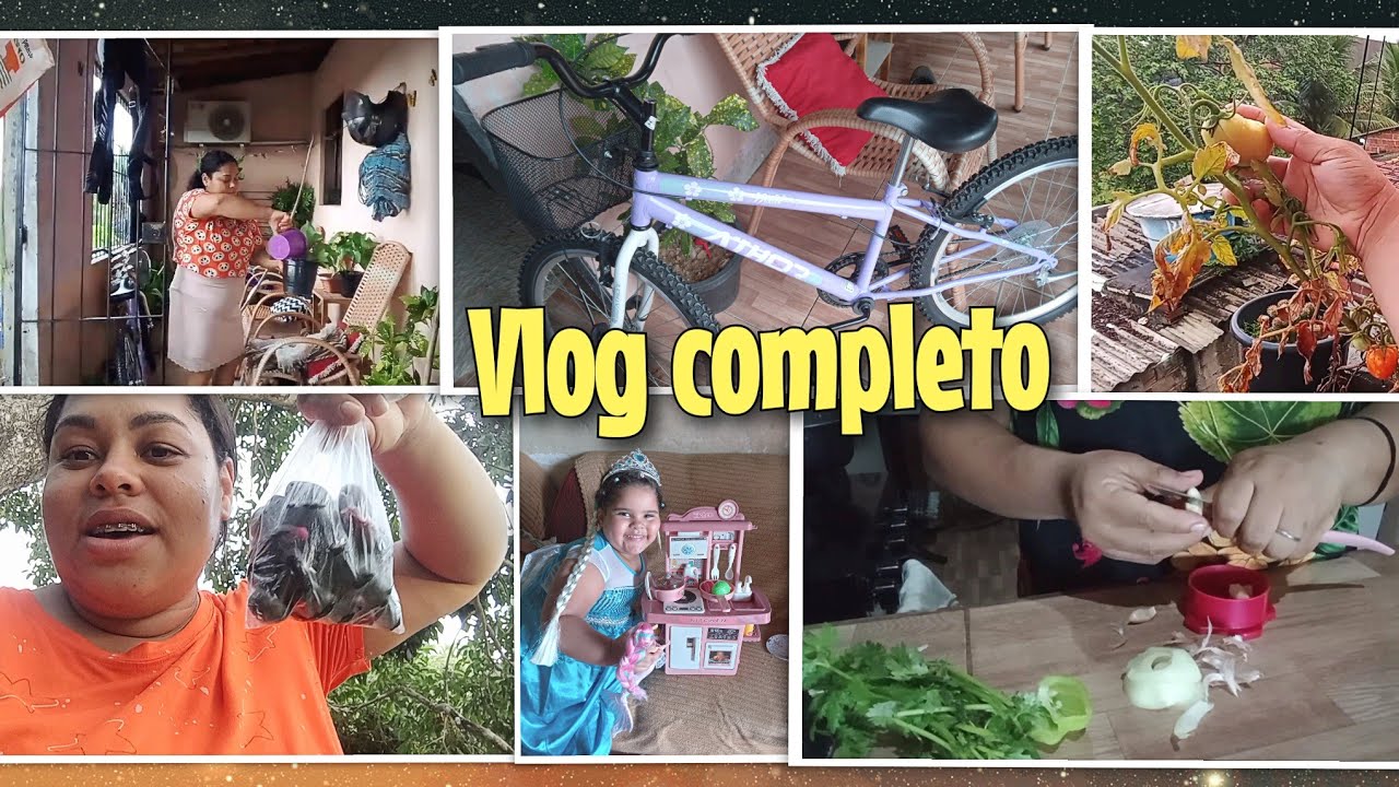 Comprei uma bicicleta/fiz sopa/presentes/cuidei do lar