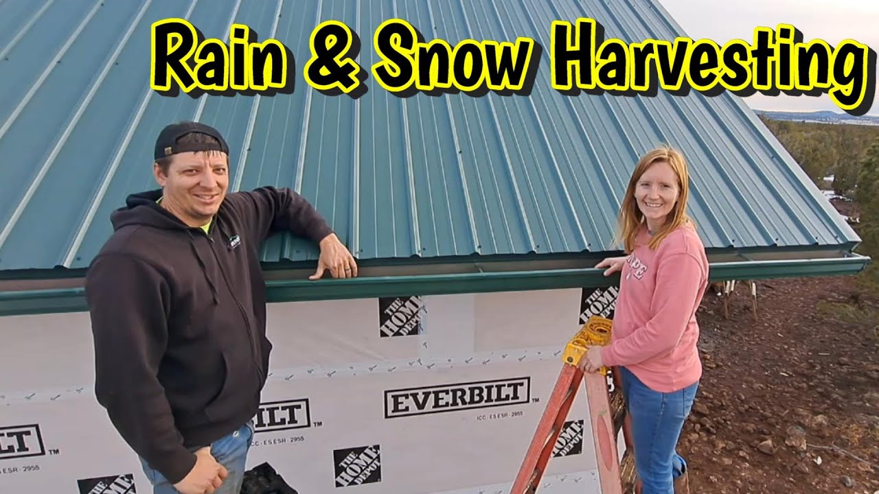 Gutter Install For RAINWATER HARVESTING Part 1 | Off Grid Living