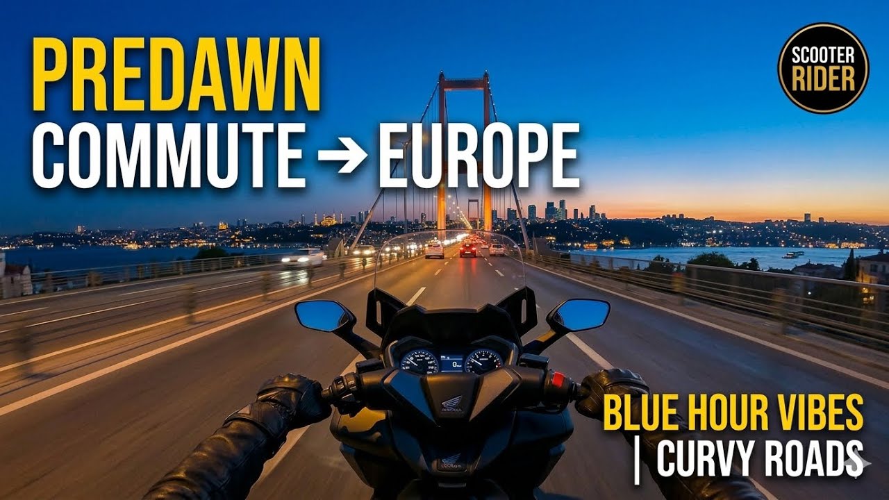 Honda Forza 300: Predawn Commute to Work | Curvy Istanbul Roads to Europe (POV)