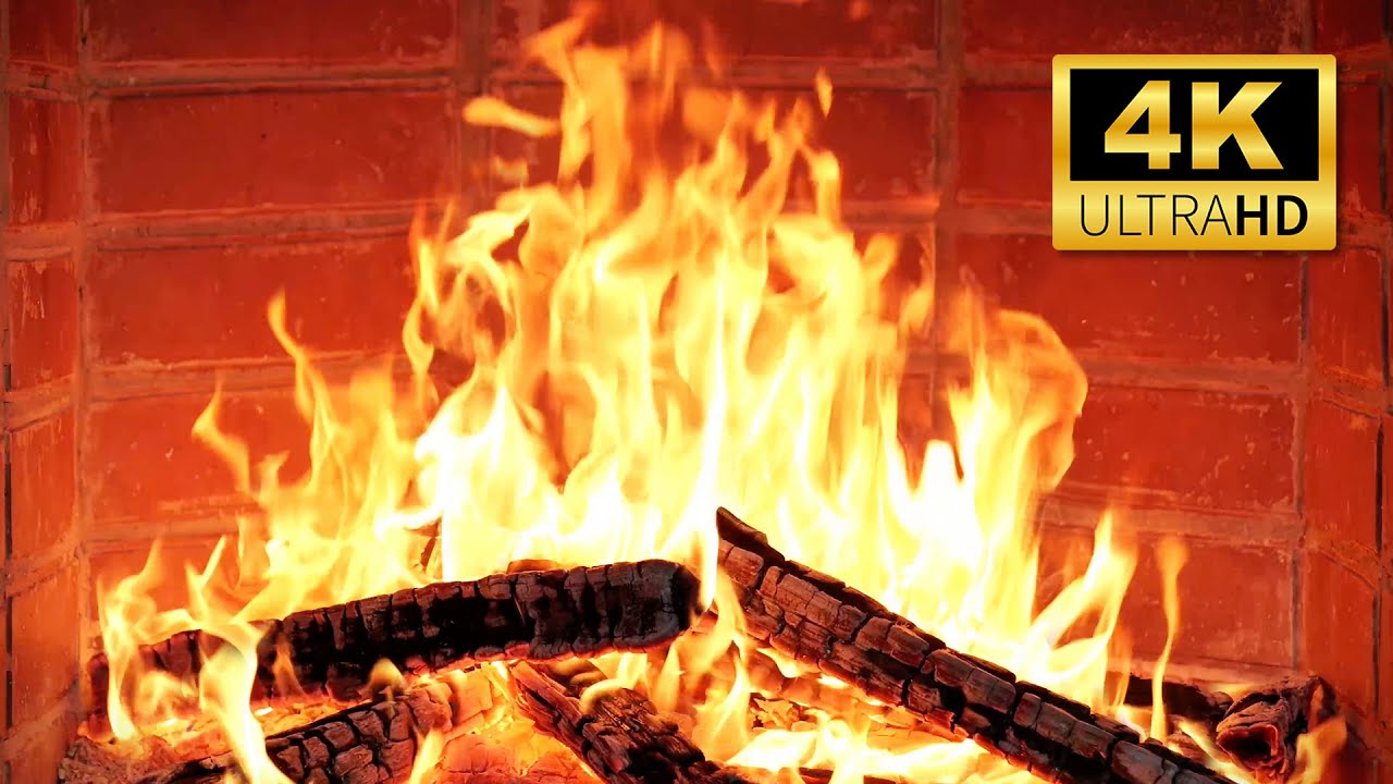 🔥 Cozy Evening Fireplace 4K — 12 Hours of Real Crackling Fire & Calm Ambience