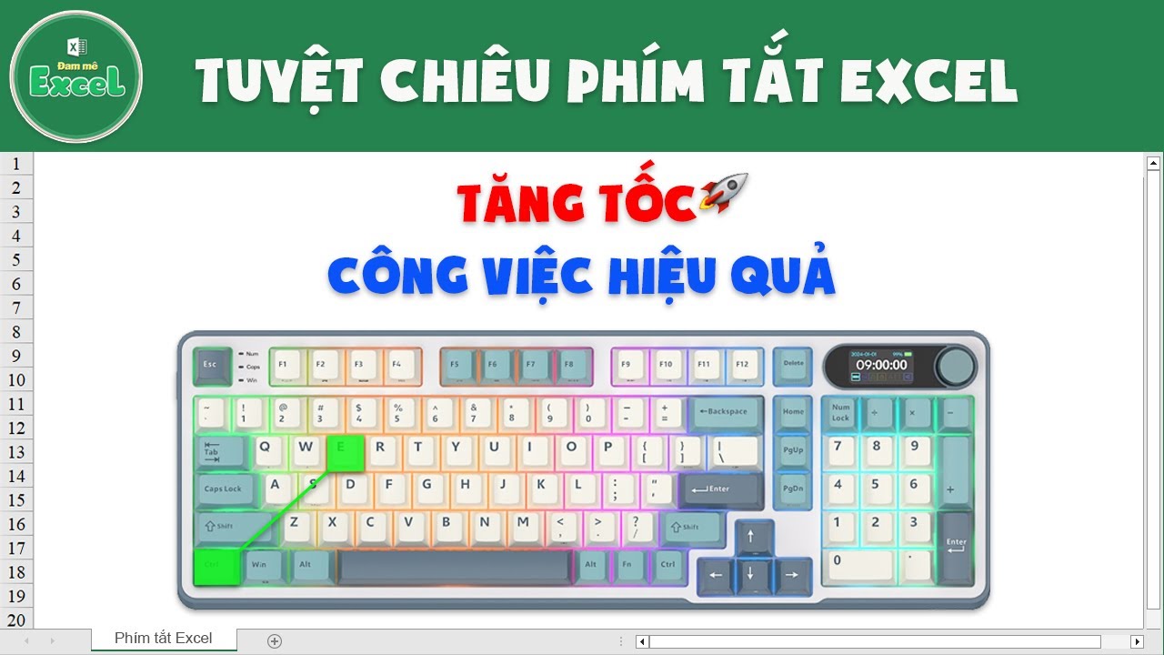 Tuyệt chi&ecirc;u ph&iacute;m tắt Excel: Tăng tốc c&ocirc;ng việc hiệu quả đ&aacute;ng kinh ngạc | Đam m&ecirc; Excel