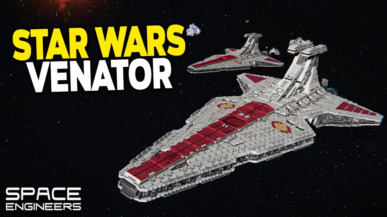 BIG Venator-class Star Destroyer Built In Space Engineers!