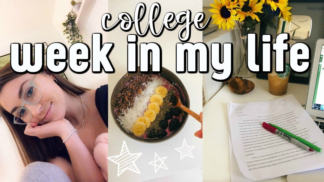 COLLEGE WEEK IN MY LIFE | healthy meals, office organizing, fitness update, writing paper