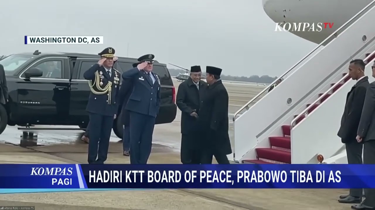 Hadiri KTT Board of Peace dan Temui Donald Trump Rombongan Prabowo Tiba di AS