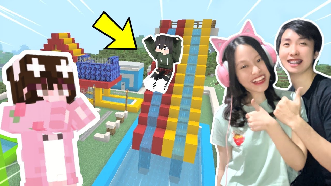 Aku & Andreas Buat Waterpark di Minecraft! [Minecraft Indonesia]