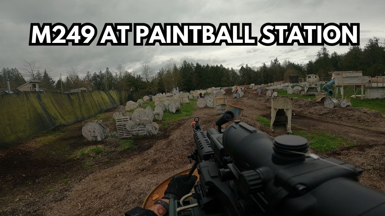 M249 Gameplay at the Paintball station