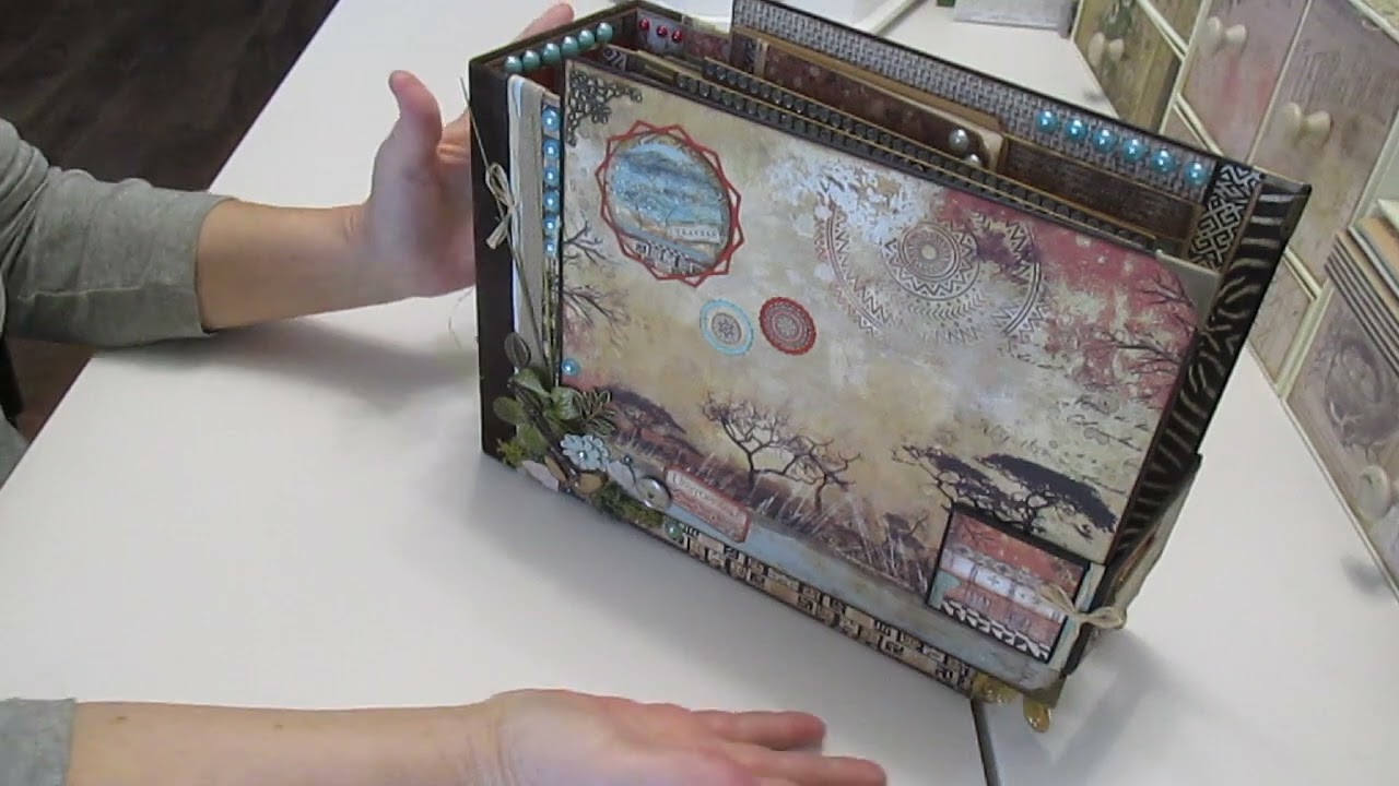 Présentation-inspiration | Album interactif Savana  Stamperia | Réplique album Forest | Scrapbooking