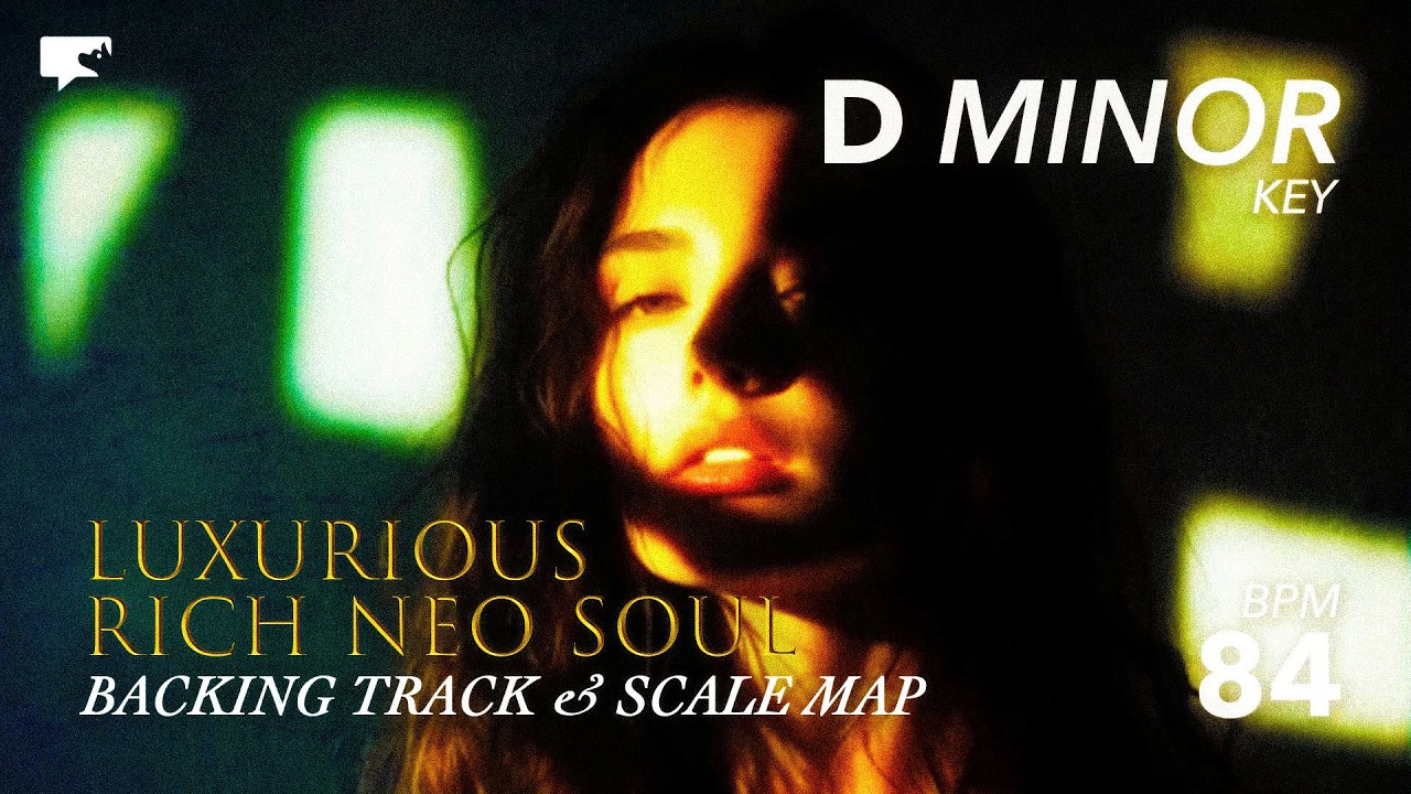 [D Minor] Neo Soul Blues Backing Track | Luxurious Rich Tone 84 BPM + Scale Map