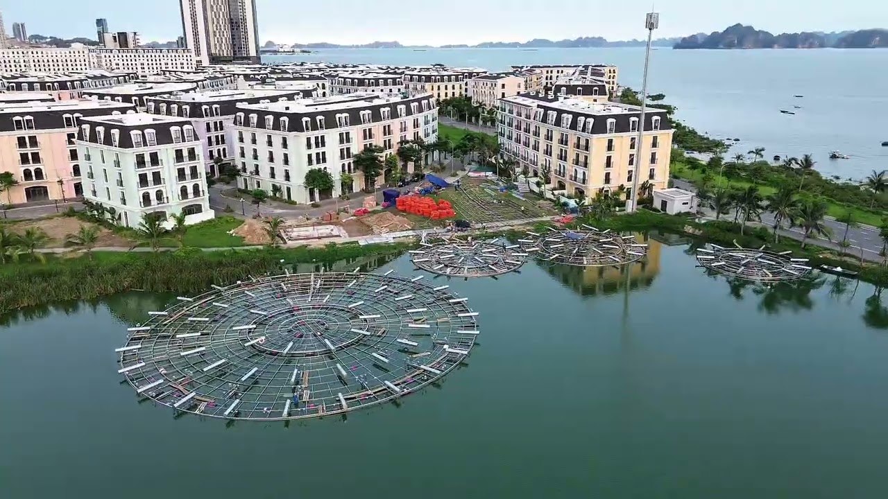 Tiến độ dự án SkyM Hạ Long, sân khấu nhạc nước tại Halong Marina - Bim Land