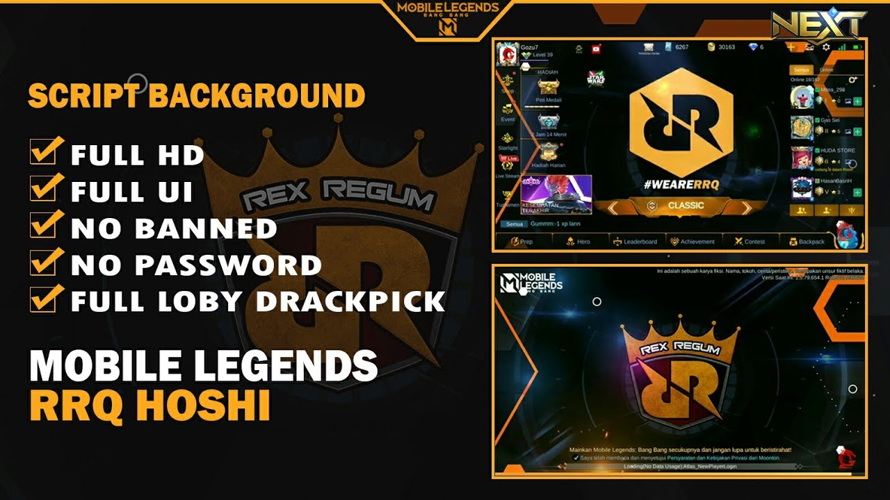 Background Mobile Legends RRQ Hoshi Full UI