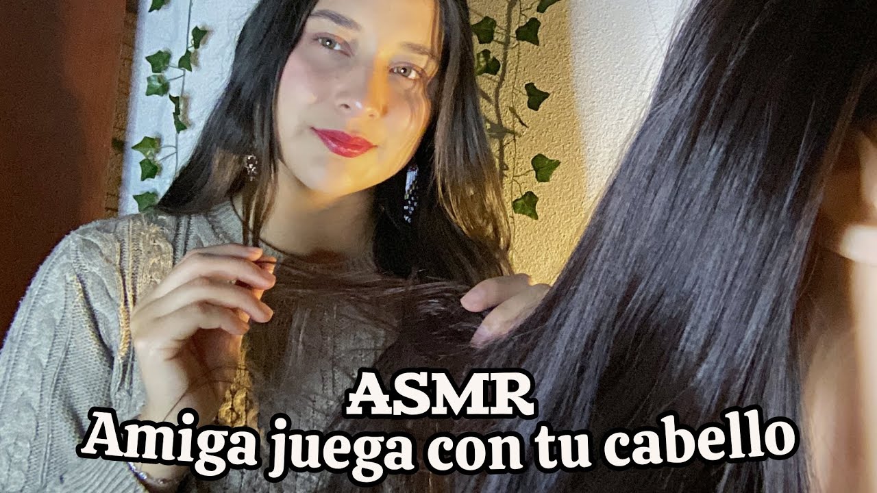 ASMR 📚🍓 Amiga de clase juega con tu Cabello | ROLEPLAY 