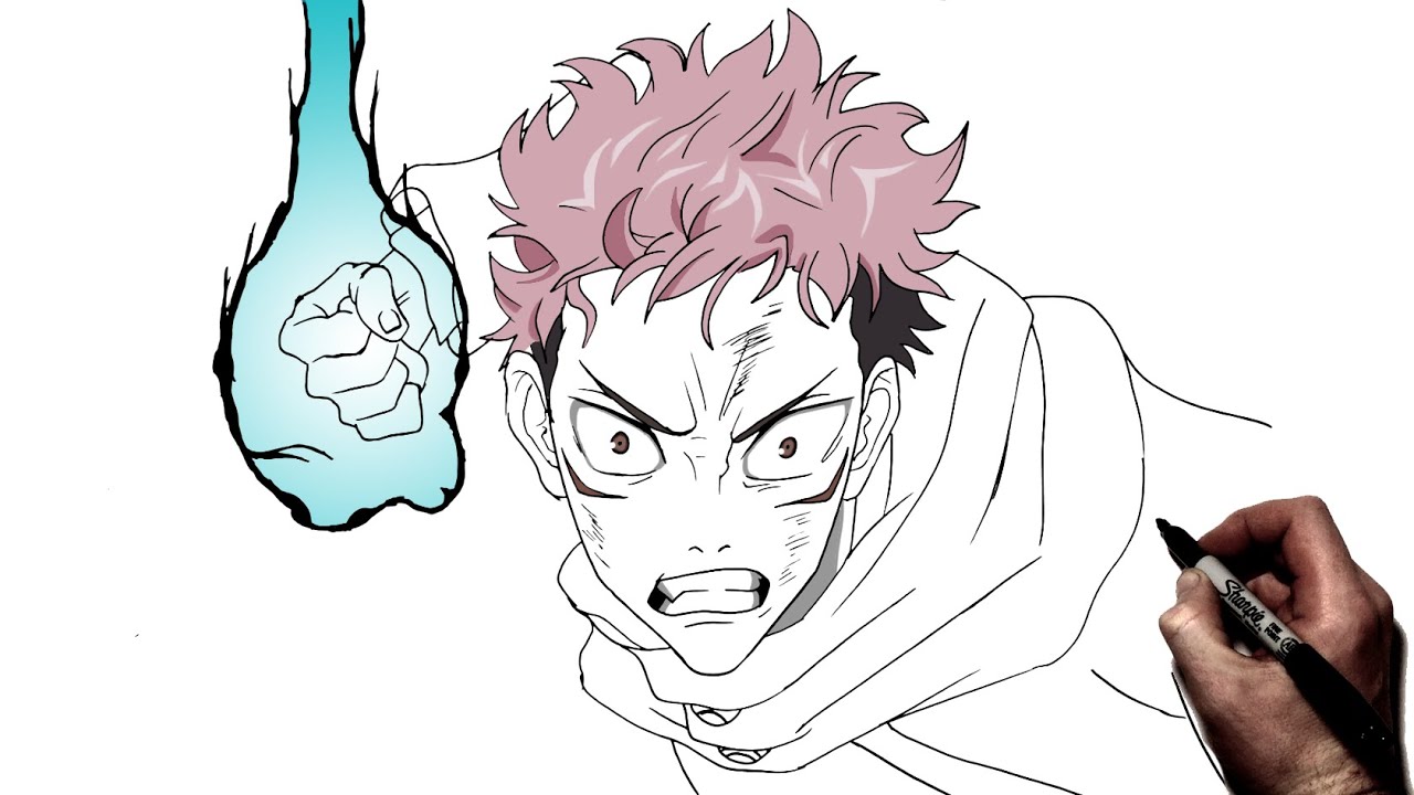 How To Draw Itadori Yuji (Divergent Fist) | Step By Step | Jujutsu Kaisen