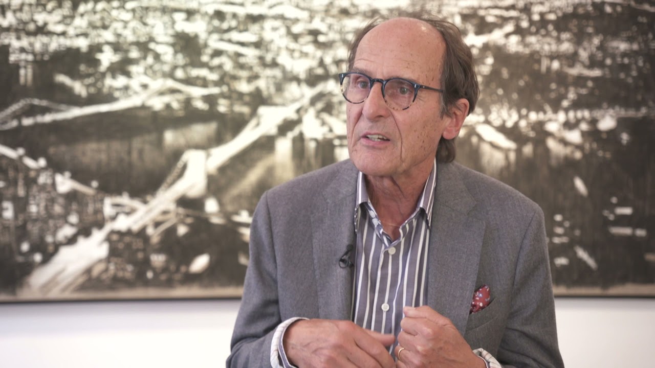 Maler Manfred Bockelmann in der Galerie Frey, Wien