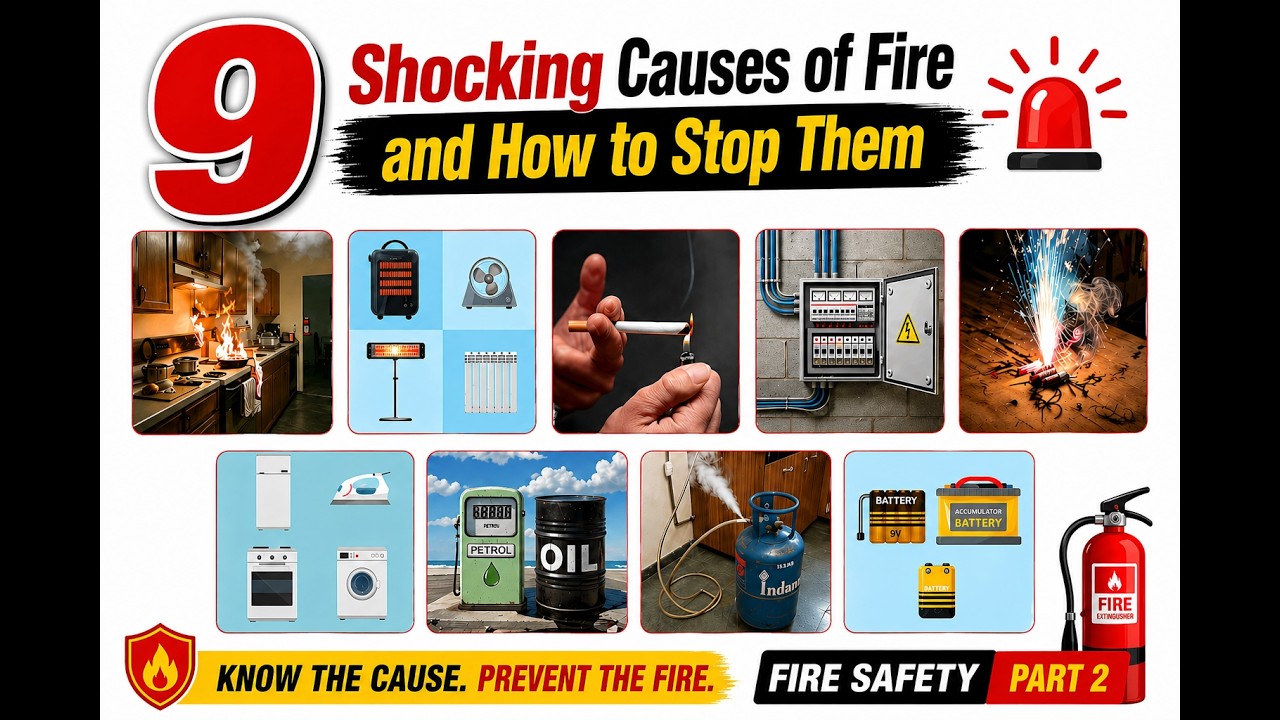 9 Shocking Causes of Fire and How to Stop Them | Fire Safety Part 2