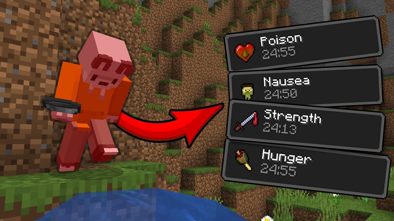 Minecraft, But Taking Damage Gives A Potion Effect