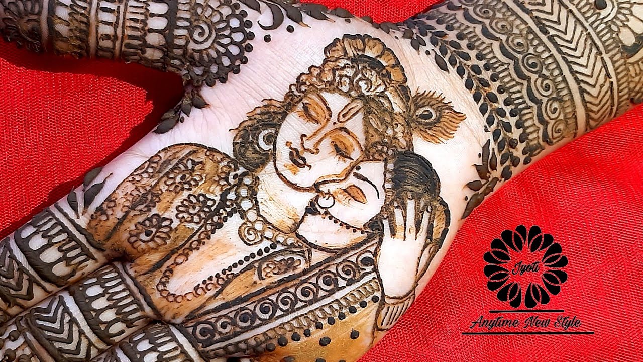 Radhe Krishna kaise Banaye | How to Draw Radha Krishna Using Mehndi | Krishna mehndi design